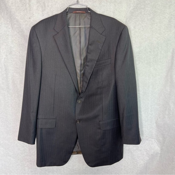 Hickey Freeman Other - HICKEY FREEMAN 100% Worsted Wool Two Button Blazer Sz 48L Grey Blue